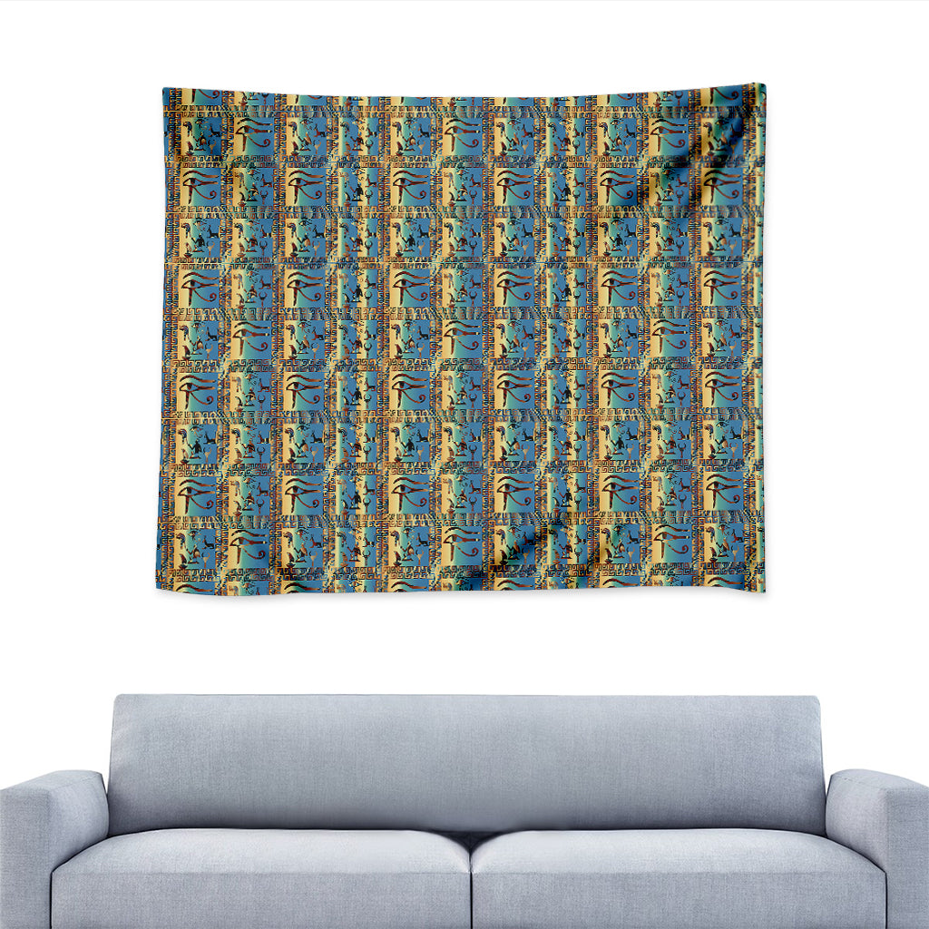 Egyptian Eye Of Horus Pattern Print Tapestry GearFrost