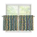 Egyptian Eye Of Horus Pattern Print Tier Curtains