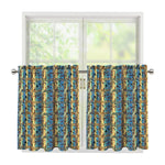 Egyptian Eye Of Horus Pattern Print Tier Curtains