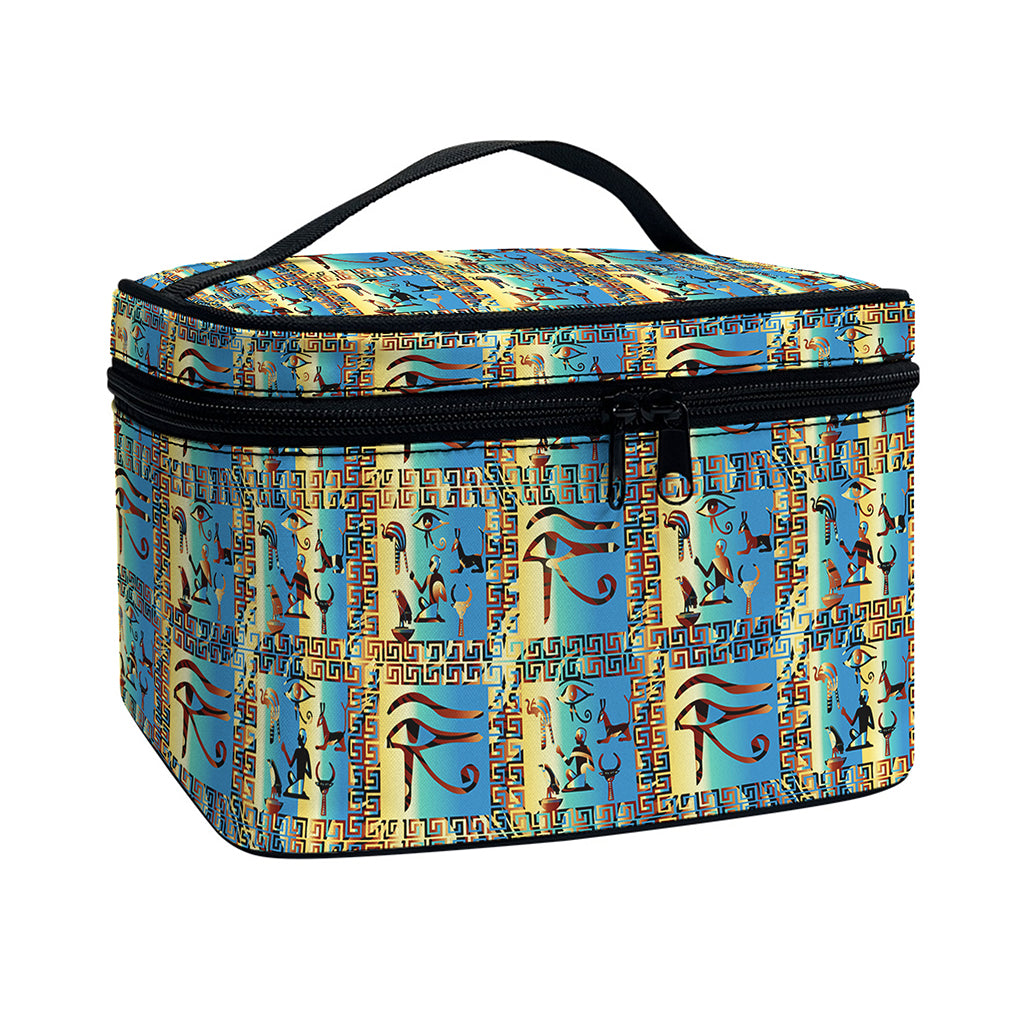 Egyptian Eye Of Horus Pattern Print Travel Makeup Bag