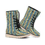 Egyptian Eye Of Horus Pattern Print Winter Boots