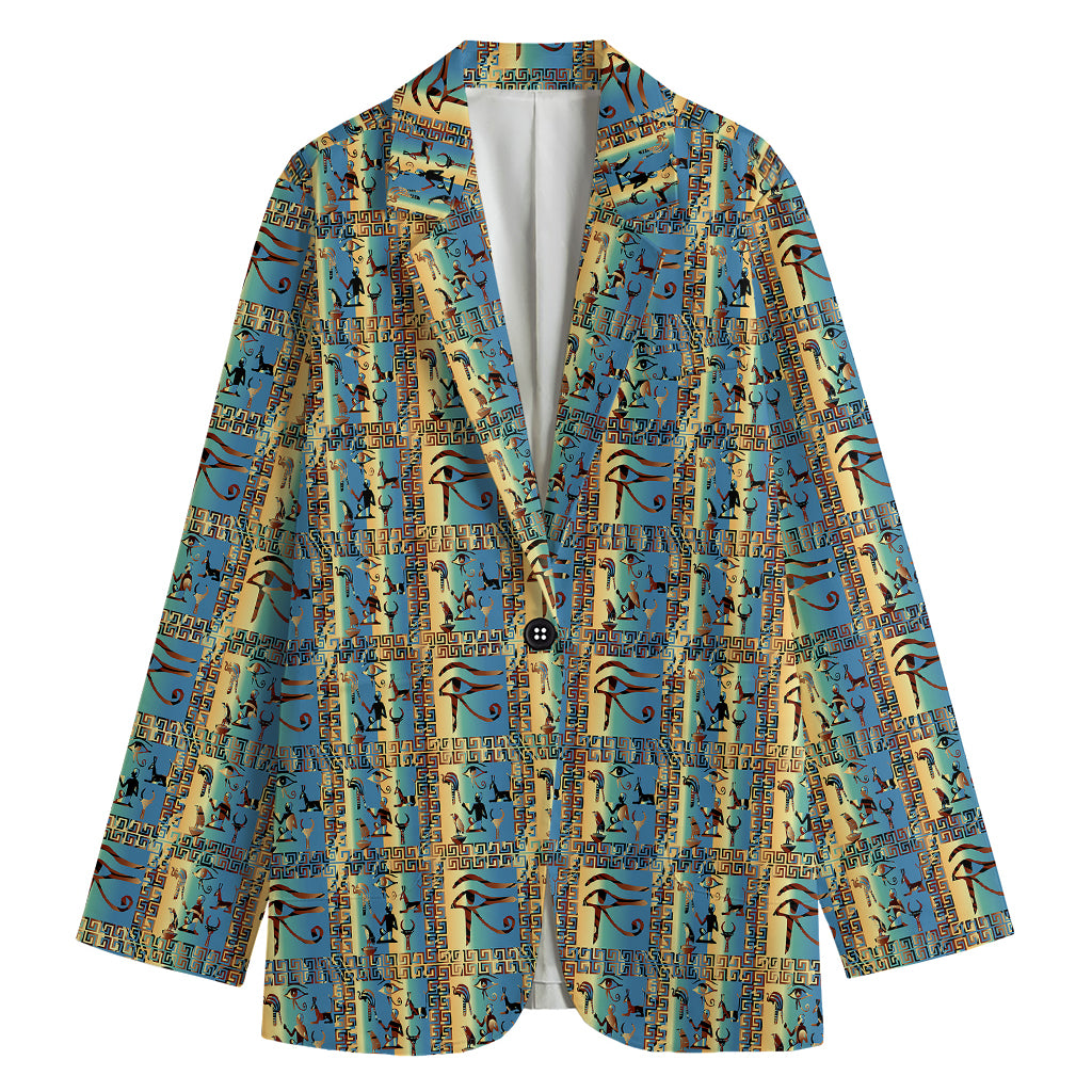 Egyptian Eye Of Horus Pattern Print Women's Blazer
