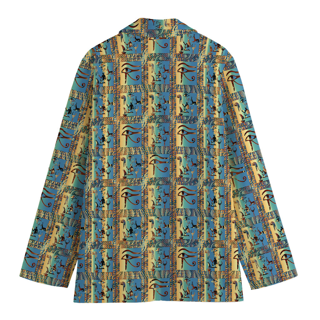 Egyptian Eye Of Horus Pattern Print Women's Blazer
