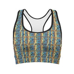 Egyptian Eye Of Horus Pattern Print Women's Sports Bra