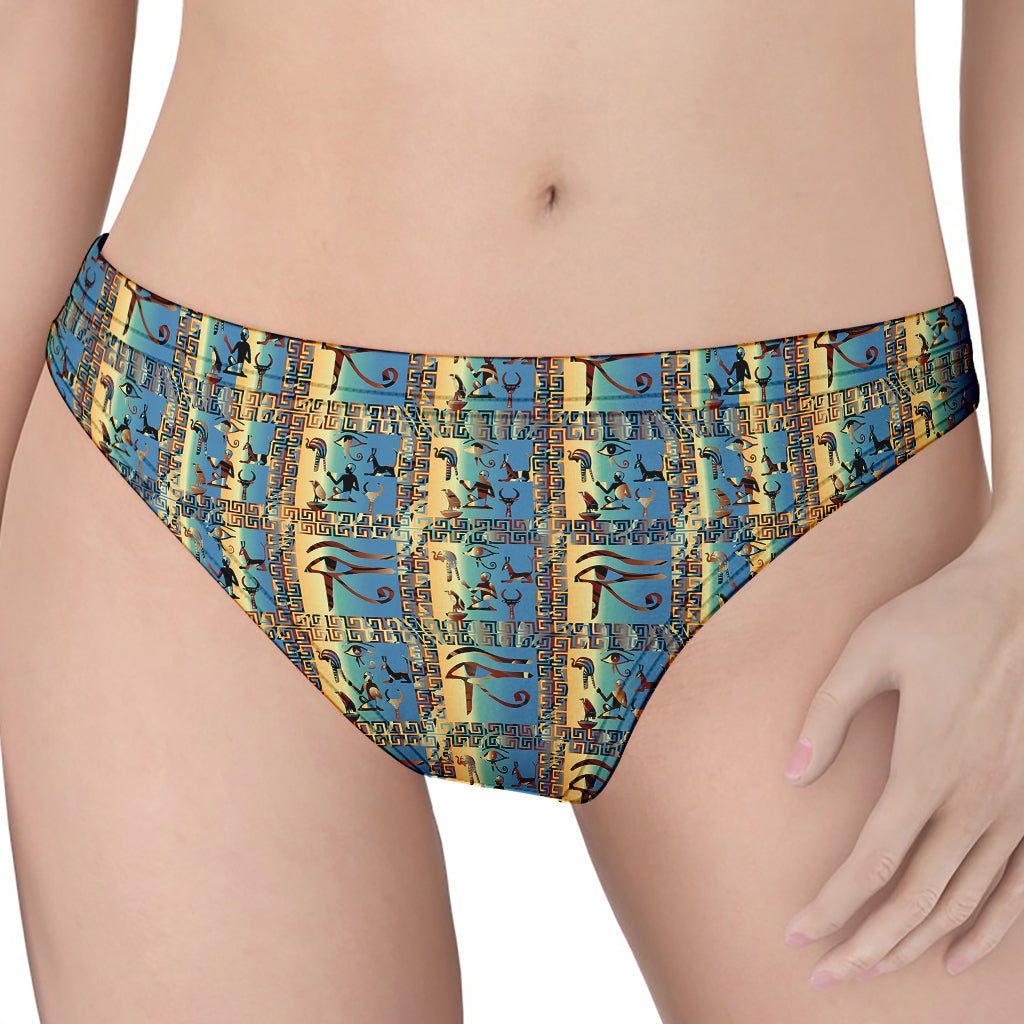 Egyptian Eye Of Horus Pattern Print Women's Thong