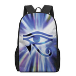 Egyptian Eye Of Horus Print 17 Inch Backpack