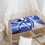 Egyptian Eye Of Horus Print Baby Crib Sheet