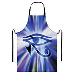 Egyptian Eye Of Horus Print Bib Apron With Pocket