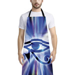 Egyptian Eye Of Horus Print Bib Apron With Pocket