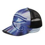 Egyptian Eye Of Horus Print Black Mesh Trucker Cap