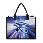 Egyptian Eye Of Horus Print Canvas Tote Bag