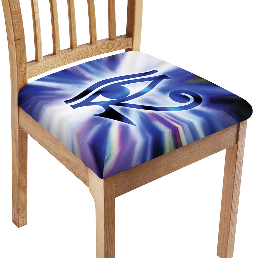 Egyptian Eye Of Horus Print Chair Cushion Cover