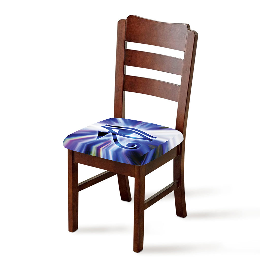 Egyptian Eye Of Horus Print Chair Cushion Cover