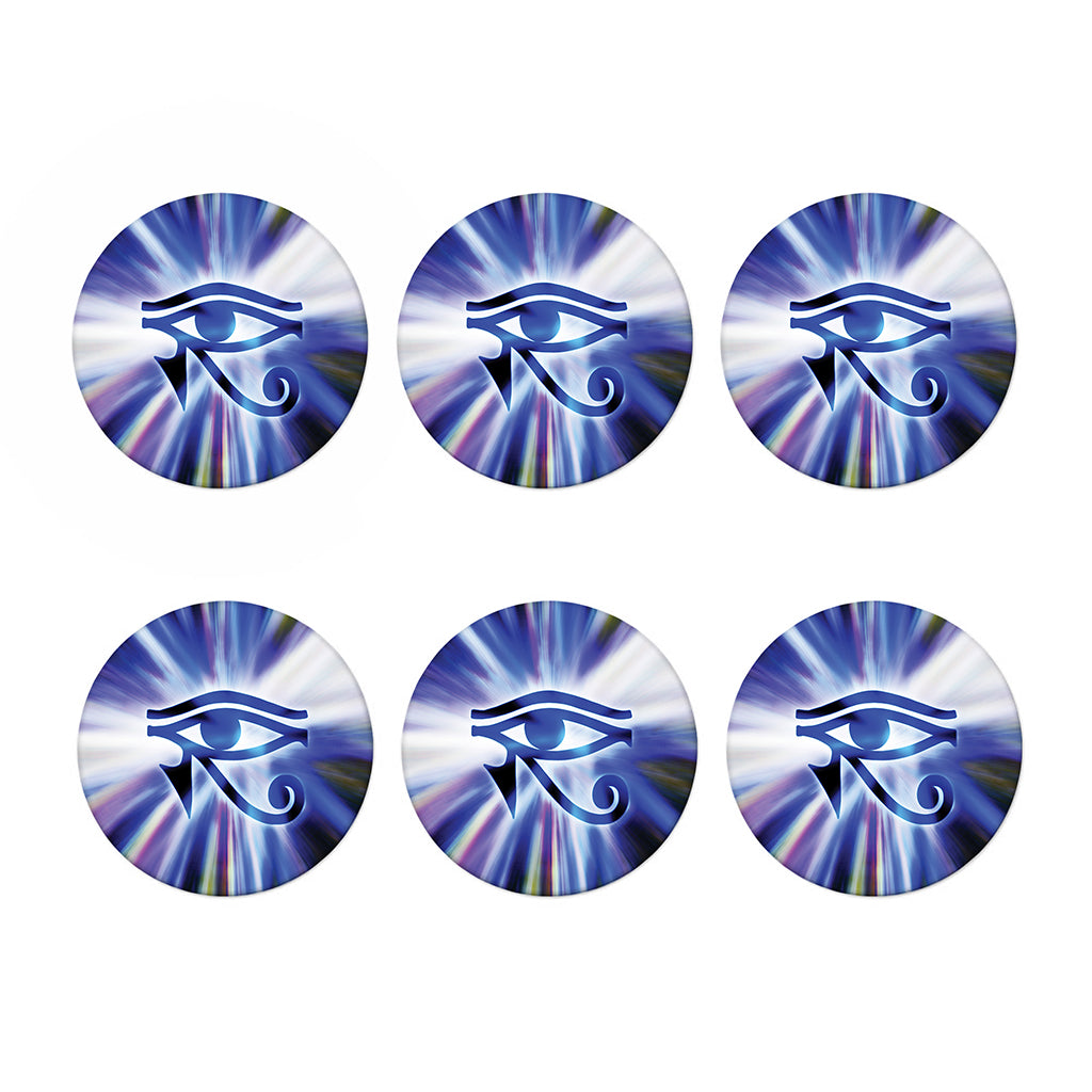 Egyptian Eye Of Horus Print Coaster Set