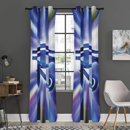Egyptian Eye Of Horus Print Curtain