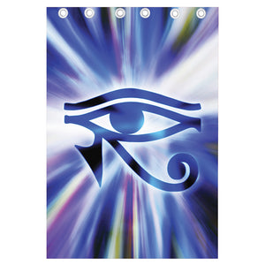 Egyptian Eye Of Horus Print Curtain