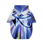 Egyptian Eye Of Horus Print Dog Zip Up Hoodie