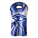 Egyptian Eye Of Horus Print Double Neoprene Wine Tote