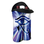 Egyptian Eye Of Horus Print Double Neoprene Wine Tote