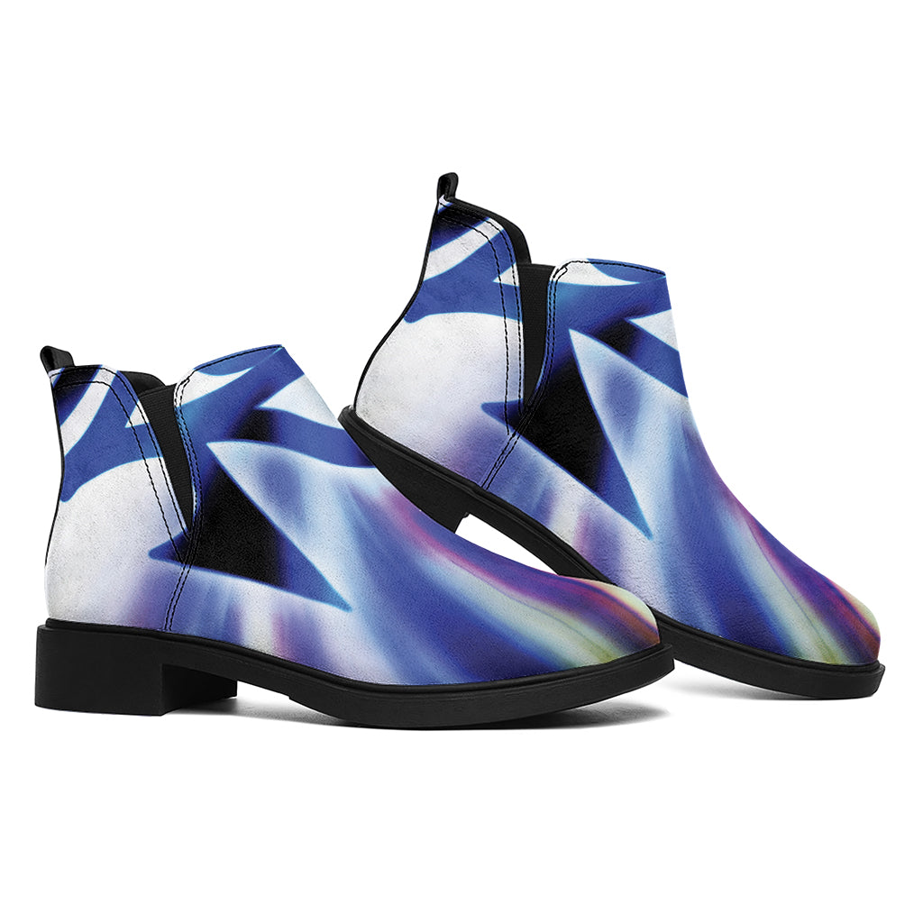 Egyptian Eye Of Horus Print Flat Ankle Boots