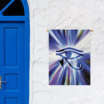 Egyptian Eye Of Horus Print Garden Flag