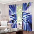 Egyptian Eye Of Horus Print Grommet Curtains