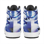 Egyptian Eye Of Horus Print High Top Leather Sneakers