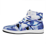 Egyptian Eye Of Horus Print High Top Leather Sneakers