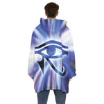 Egyptian Eye Of Horus Print Hoodie Blanket