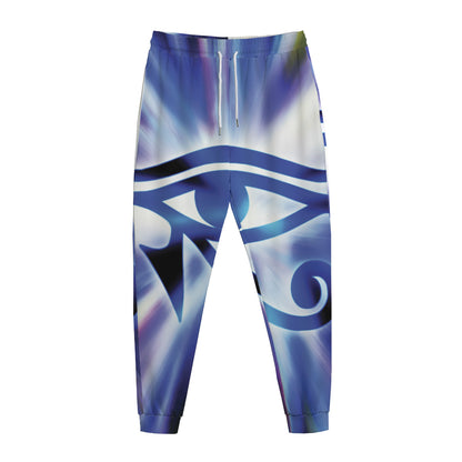 Egyptian Eye Of Horus Print Jogger Pants
