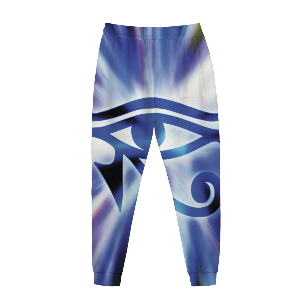 Egyptian Eye Of Horus Print Jogger Pants