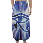 Egyptian Eye Of Horus Print Lantern Pants