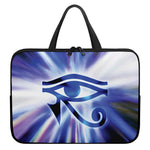 Egyptian Eye Of Horus Print Laptop Sleeve With Handle