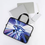 Egyptian Eye Of Horus Print Laptop Sleeve With Handle