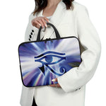 Egyptian Eye Of Horus Print Laptop Sleeve With Handle