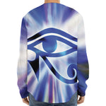 Egyptian Eye Of Horus Print Long Sleeve Baseball Jersey