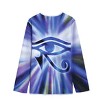 Egyptian Eye Of Horus Print Long Sleeve Short Coat