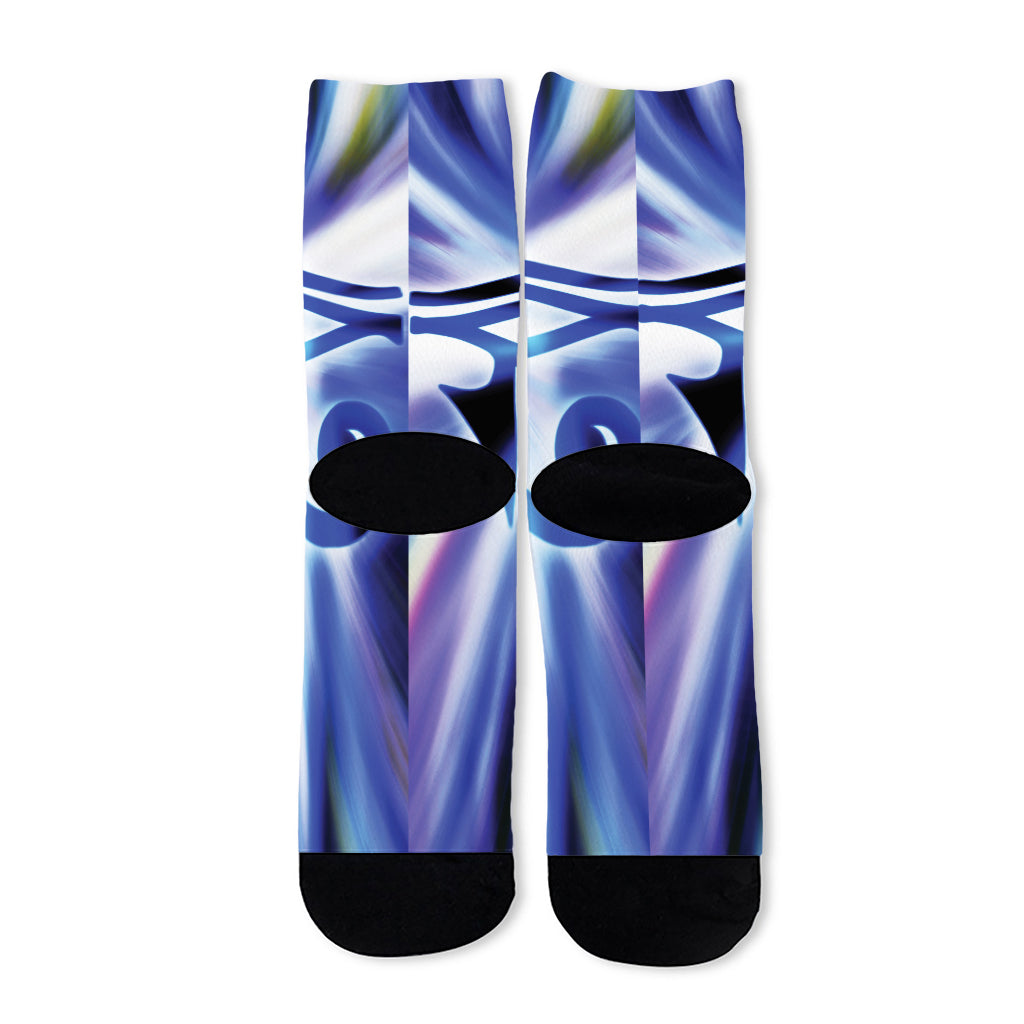 Egyptian Eye Of Horus Print Long Socks