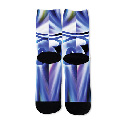 Egyptian Eye Of Horus Print Long Socks
