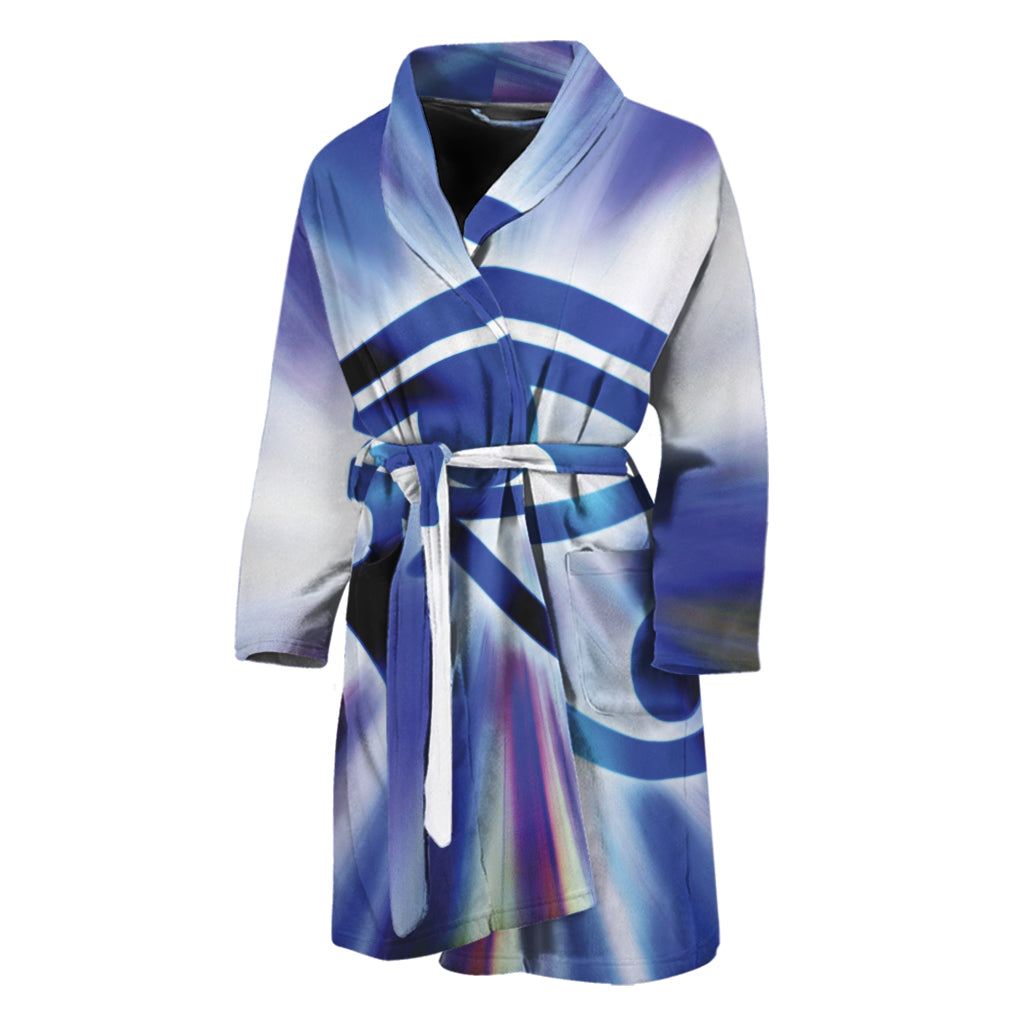 Egyptian Eye Of Horus Print Men's Bathrobe