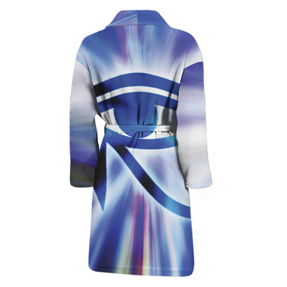 Egyptian Eye Of Horus Print Men's Bathrobe