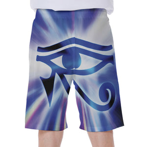 Egyptian Eye Of Horus Print Men's Beach Shorts