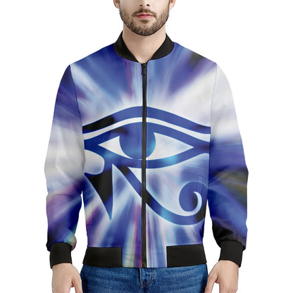 Egyptian Eye Of Horus Print Men's Bomber Jacket