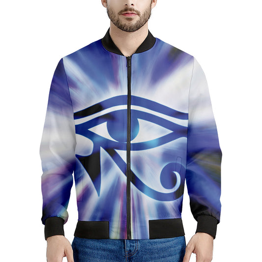 Egyptian Eye Of Horus Print Men's Bomber Jacket
