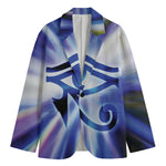 Egyptian Eye Of Horus Print Men's Cotton Blazer