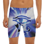 Egyptian Eye Of Horus Print Men's Long Boxer Briefs