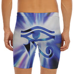 Egyptian Eye Of Horus Print Men's Long Boxer Briefs