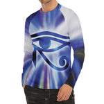 Egyptian Eye Of Horus Print Men's Long Sleeve Rash Guard
