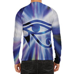Egyptian Eye Of Horus Print Men's Long Sleeve Rash Guard