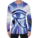 Egyptian Eye Of Horus Print Men's Long Sleeve T-Shirt